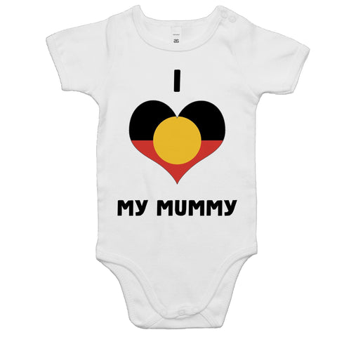 'I Love My Mummy' Romper - Black