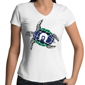 'TSI Turtle' V-Neck T-Shirt