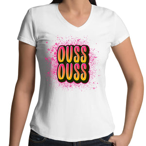 'OUSS OUSS' Womens V-Neck T-Shirt