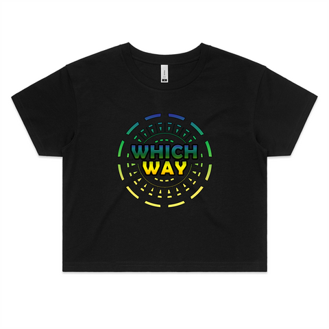 'Whichway' Womens Crop Tee