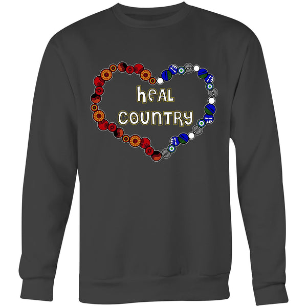 'NAIDOC 2021' Heal Country 🖤 Crew Sweatshirt