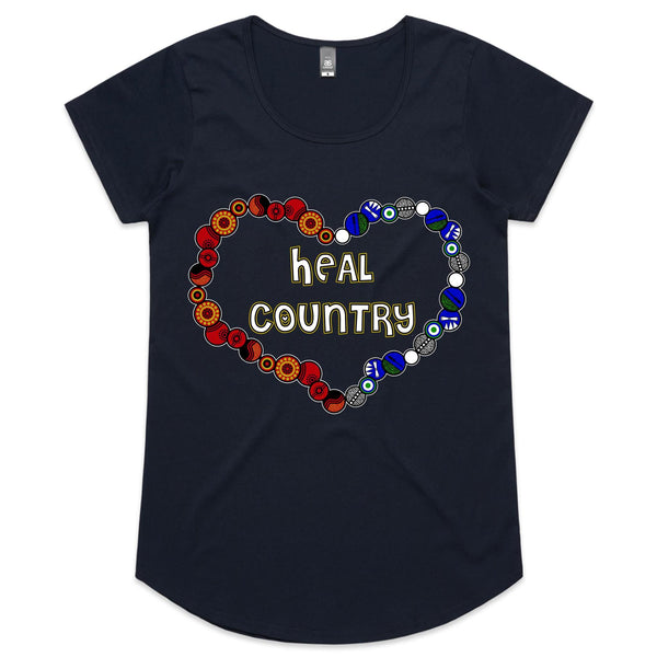 'NAIDOC 2021' Heal Country 🖤 Scoop Neck T-Shirt