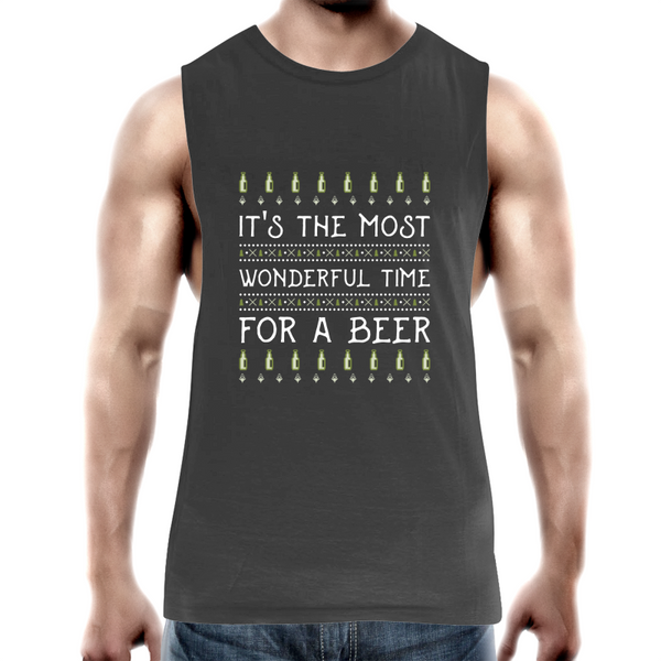 'Wonderful Time For A Beer' Mens Tank Top Tee