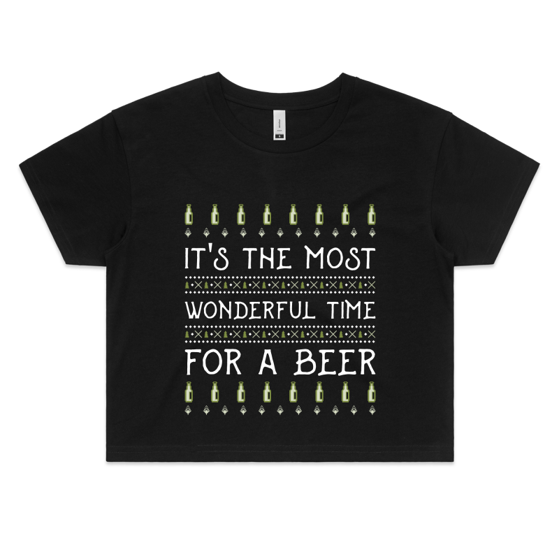 'Wonderful Time For A Beer' Crop Tee