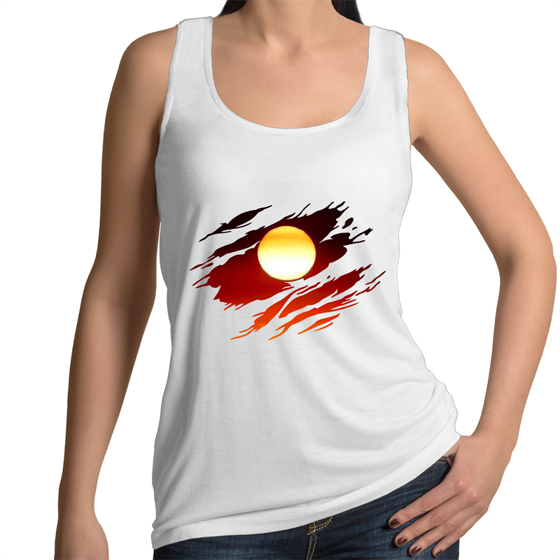 Womens New Dawn 'Ripped Effect' Singlet – Indigenous Grapevine
