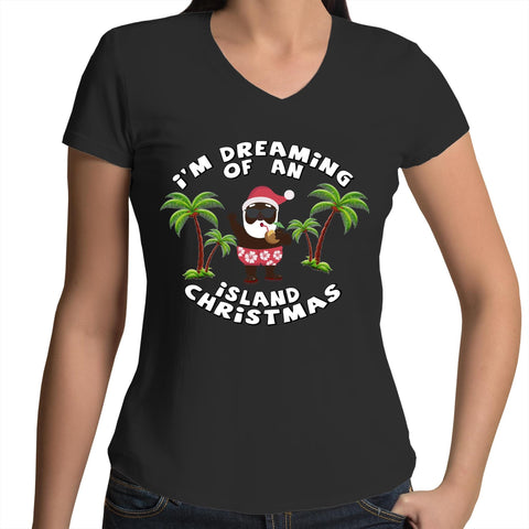 'Island Christmas' V-Neck T-Shirt