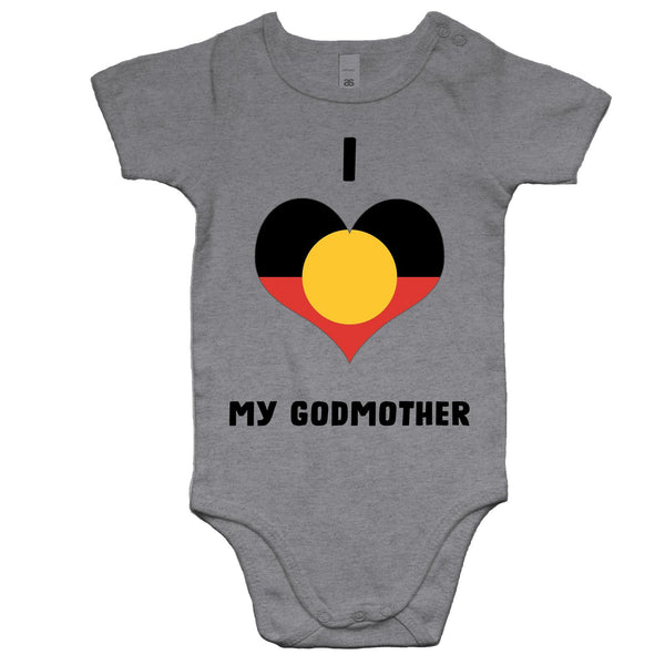 'I Love My Godmother' Romper - Black