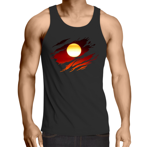New Dawn 'Ripped Effect' Mens Singlet