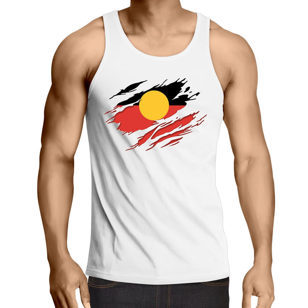 'Ripped Effect' Mens Singlet