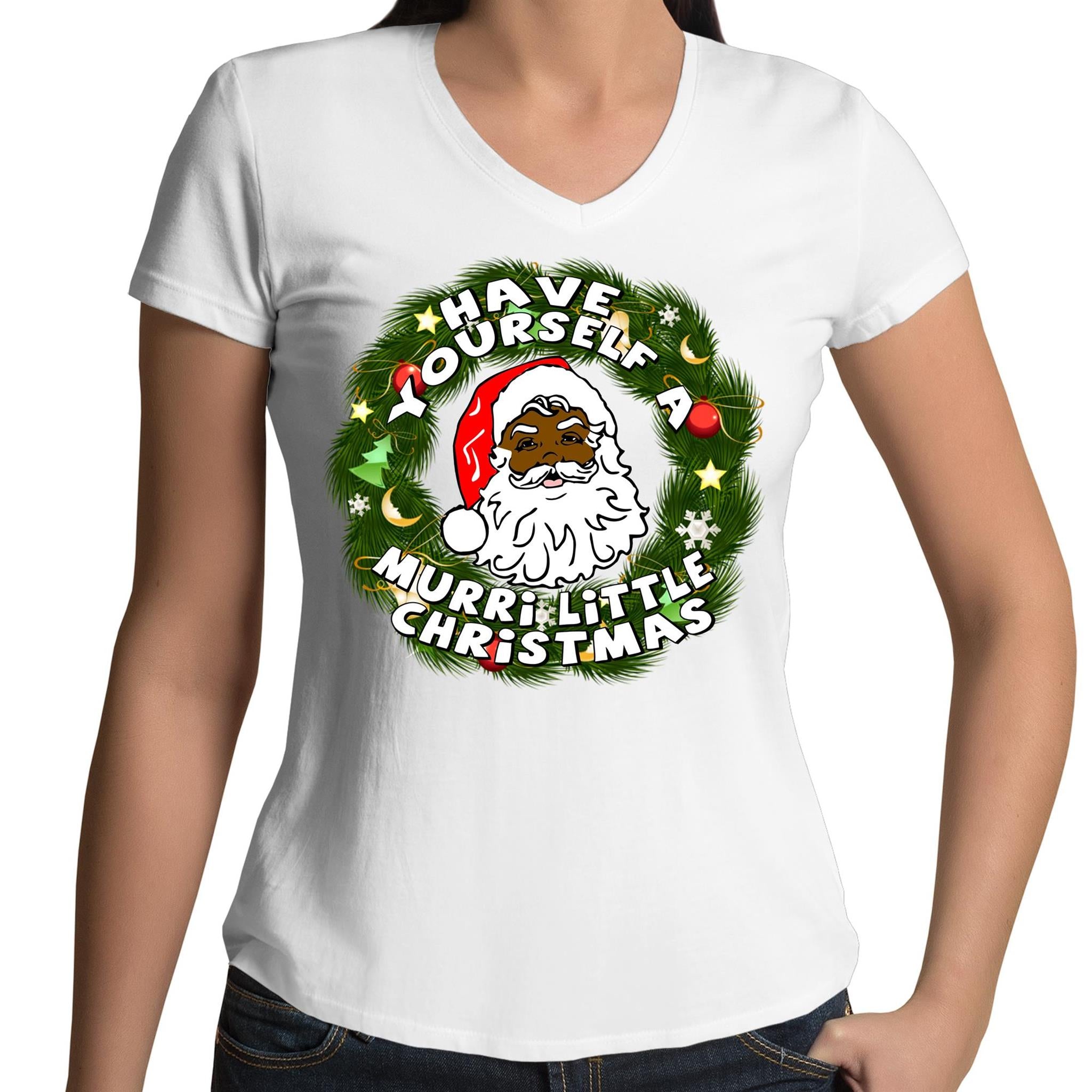 'Have Yourself A Murri Little Christmas' V-Neck T-Shirt