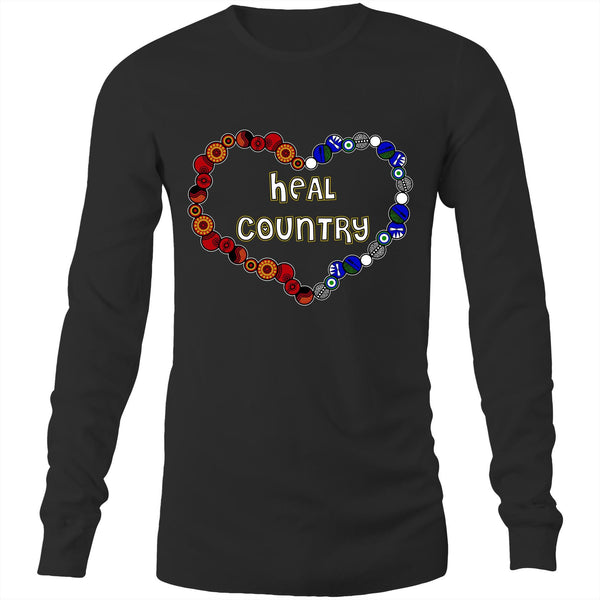'NAIDOC 2021' Heal Country 🖤 Long Sleeve T-Shirt