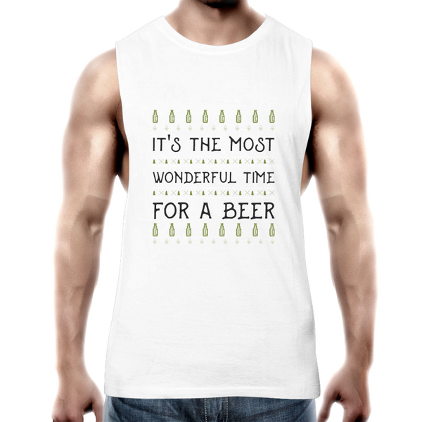 'Wonderful Time For A Beer' Mens Tank Top Tee