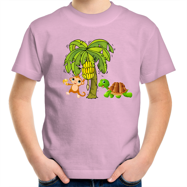 'Monkey & Tortle' Kids T-Shirt