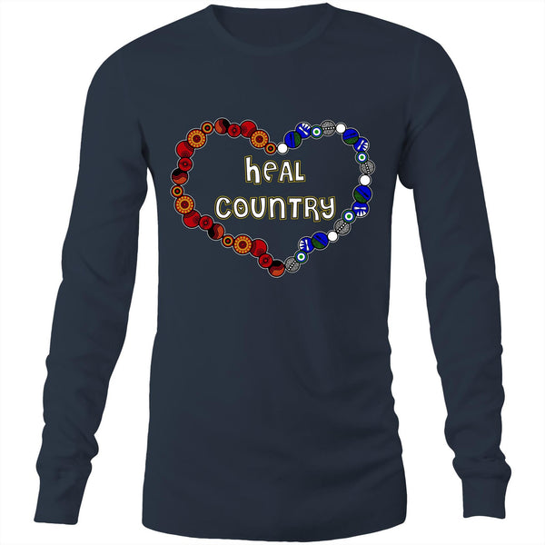 'NAIDOC 2021' Heal Country 🖤 Long Sleeve T-Shirt