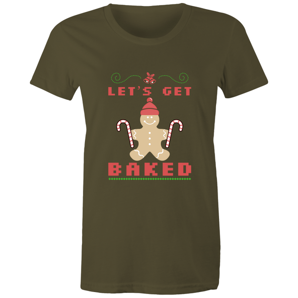 'Lets Get Baked' Women's Maple Tee