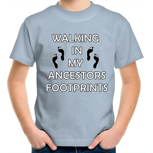 Kids 'Ancestors Footprints Black Print' T-Shirt