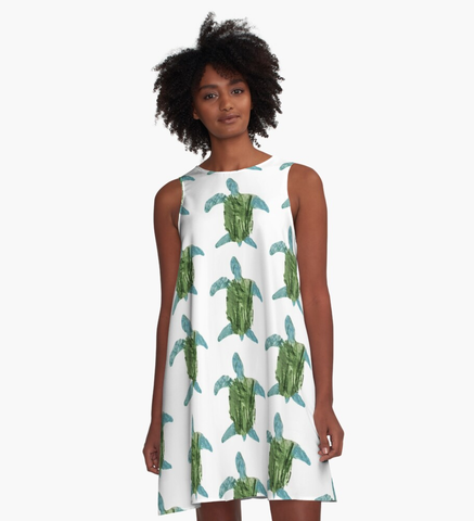 'Protect The Turtle Journey' A-Line Dress