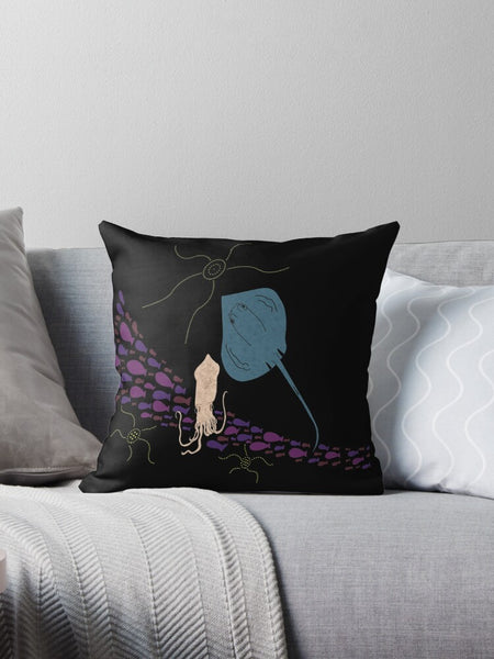 'Squid + Stingray' Cushion Cover